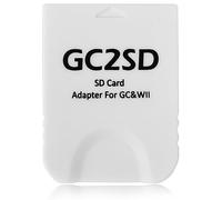 Hyamass GC2SD Storage Save Gamecube Memory Card Adapter Micro SD Card Adapter TF Card Reader Plug and Play Portable Professional Game Console Micro Storage Card Adapter for Wii and Gamecube/GC (White)