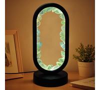 HYAMVOR Crystal Night Light,3 Colors Ambient Lighting USB Dimming Nursery Light,Healing Crystal Table Lamp,Natural Energy Decor for Bedroom Home Dating Gift (Green, Ellipse)