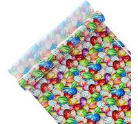 HYANG Easter Eggs TPU Clear Jelly Vinyl Roll: 30cm x 135cm TPU Fabric for Making Handbags, Earrings, DIY Projects (Multicolored)