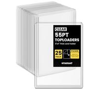 HYARUAT 25 Pack 3 x 4 Top Loaders for Cards, 55PT Rigid PVC Card Protectors