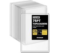 HYARUAT 25 Pack 3 x 4 Top Loaders for Cards, 75PT Thick Holders Protectors