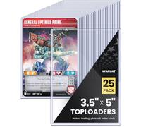 HYARUAT 3.5x5 Toploader - Semi-Rigid Plastic Sleeves, Clear Protectors for Transformer Characters, Oversized MTG & TCG Trading Cards (25-Pack)