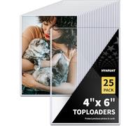 HYARUAT 4x6 Toploader - Durable Hard Plastic Sleeves, Sheet Protectors for Photo Cards, Kpop, Post and Trading Cards (25-Pack)