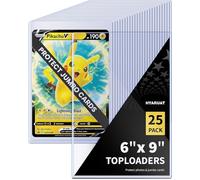HYARUAT 6x9 Toploader - Rigid Clear PVC Sleeves for Protecting & Mailing Jumbo Cards, Photos, and Sheets (25-Pack)