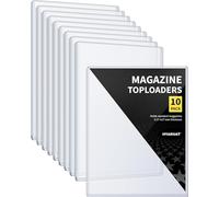 HYARUAT Magazine Toploaders - 7mm Thick Plastic Sleeves, 9x11.5 Top Loader Binder Magazine Protectors for Collectors, 10 Pack, (HMTL90115-10)
