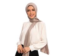 Hybeeh Hijab Scarfs for Women Premium Jersey Hijab Hijab for Women Muslim Cotton Hijab, Sand, Medium