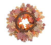 HYBEW Artificial Flower Wreath With Leaf Thanksgiving Spring Harvest Day For Front Door Farmhouses Autumn Wreath