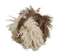 HYBEW Contemporary Thermal Earmuffs With Five Point Star Embellishments Plush Ear Covers Tassels Detail For Outdoor Activities Metal Star Plush Ear Warmers