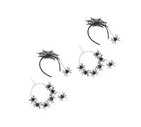 HYBEW Plastics Spiders Headband & Necklace Combo Halloween Party Costume Accessories For Kids Adults Party Hairpieces