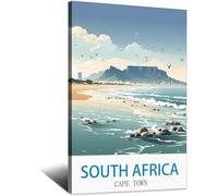 HYBFQXELL Cape Town South Africa Vintage Travel Posters 16x24inch(40x60cm) Canvas Art Posters And Wall Art Pictures Prints Modern Family Bedroom Decor Posters