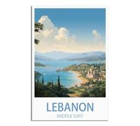 HYBFQXELL Lebanon Middle East Vintage Travel Poster Landscape 08x12inch(20x30cm) Canvas Art Posters And Wall Art Pictures Prints Modern Family Bedroom Decor Posters