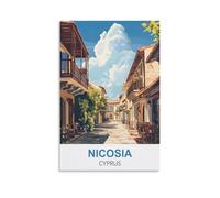 HYBFQXELL Nicosia Cyprus Vintage Travel Posters 16x24inch(40x60cm) Canvas Picture Prints Wall Art