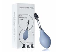 HYBMMQ Ear Pressure Relief Suction Device, Migraine & Tinnitus Relief, 3 Sizes Earplugs, Grey