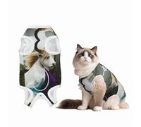 Hybrid Animals Custom Patterned Surgery Suit for Dogs Cat- Post-Surgery Recovery, Wound Care, and Anxiety Relief - Soft Cotton Dog Pajamas with Full Belly Coverage Small