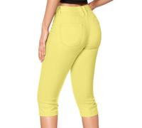 Hybrid & CO. Women's Butt Lift Super Comfy Stretch Denim Capri Jeans