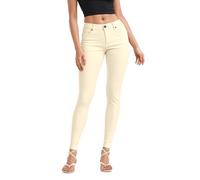 Hybrid & Company Women's Butt Lift Stretch Denim Jeans-P37386SK-IVORY-5