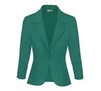 Hybrid & Company Womens Casual Work Office Blazer Jacket Made in USA - Green - 5X