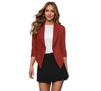 Hybrid & Company Womens Casual Work Office Open Front Blazer JK1133X Rust/COPPE 3X