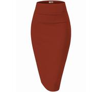 Hybrid & Company Womens Pencil Skirt for Office Wear KSK45002 1073T Rust M