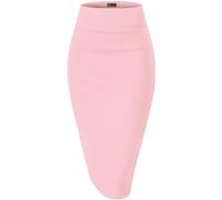Hybrid & Company Womens Premium Stretch Office Pencil Skirt KSK45002 1073T Blush M