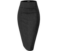 Hybrid & Company Womens Premium Stretch Office Pencil Skirt KSK45002 Charcoal Medium