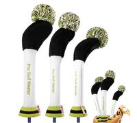 Hybrid Golf Covers - Knit Long Neck Headwear, Classic Stripe Pattern Protectors, Elastic Sleeve Design | Fun Club Organizing Solution For Utilita Games