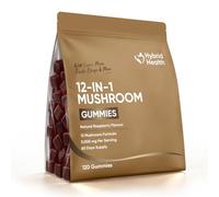 Hybrid Health 12-in-1 Mushroom Gummies - 5,000mg Mushroom Complex, 120 Gummies with Lion's Mane, Reishi, Cordyceps, Chaga, Raspberry Flavour, Sugar-Free, 2 Months Supply
