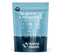 Hybrid Health Probiotics & Prebiotics Complex | 120 Vegan Capsules | 100 Billion CFU | Advanced Strength Probiotics with 20 Diverse Strains | Pre & Probiotic for Women and Men