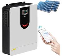 Hybrid Inverter 48V DC to 220V AC Off-Grid with 120A MPPT Solar Charger, PV MPPT Voltage Range 60-450Vdc for Renewable Energy Systems