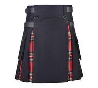 Hybrid Kilt for Women - Stylish Women's Kilt with Adjustable Closure- Acrylic Fabric Tartan Skirt for Comfort and Durability, Royal Stewart, 28
