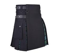 Hybrid Kilt for Women - Stylish Women's Kilt with Adjustable Closure- Acrylic Fabric Tartan Skirt for Comfort and Durability, Campbell Ancient, 38