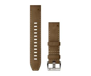 Hybrid leather/rubber watchband Garmin Quickfit® 22 FKM Marron TU