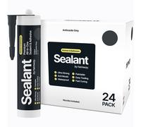 Hemway 300 ml Anthracite Grey Hybrid Polymer Sealant | Odourless & Sanitary Anti-Mould Adhesive | Waterproof & Suitable For Kitchen, Bathroom & Around Bath, Shower & Toilet | Easy To Use - 24 Pack
