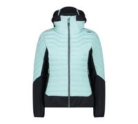 Hybrid puffer jacket with fixed hood for women CMP Bleu 2XS