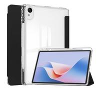 Hybrid Slim Case compatible with Huawei Matepad 11.5S 2024/MatePad Air 11.5 2023 with S Pen Holder, Shockproof Cover with Clear Transparent Back Shell, Auto Wake/Sleep ZY (BLACK)