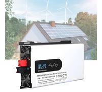 Hybrid Solar Inverter 10000W, DC to AC Split Phase Pure Sine Wave with LCD Display & Smart Cooling Fan, Off-Grid Solar/Wind, 24V-110V