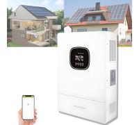 Hybrid Solar Inverter 5000W, Off-Grid Pure Sine Wave with LCD Display, BMS and WiFi Communication for Homes, RVs, and Off-Grid