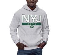 Hybrid Sports - NFL City Block - Adult Unisex Pullover Hoodie for Men and Women - Officially Licensed Apparel, New York Jets - Athletic Heather, Large