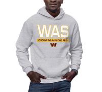 Hybrid Sports - NFL City Block - Adult Unisex Pullover Hoodie for Men and Women - Officially Licensed Apparel, Washington Commanders - Athletic Heather, Large