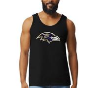 Hybrid Sports - NFL Distressed Team Logo - Offically Licensed Adult Tank Top for Men, Baltimore Ravens - Black, 3XL