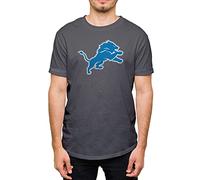 Hybrid Sports NFL - Distressed Team Logo - Officially Licensed Adult Short Sleeve Fan Tee for Men & Women, Detroit Lions - Charcoal, XL