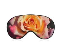 Hybrid Tea Rose Eye Mask, Side Sleeping Mask Light Blindfold Sleeping Mask Nose Pad and Elastic Band for Children Women and Men