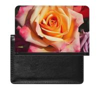 Hybrid Tea Rose Passport Cover Protector Rfid Blocking Passport Holder Id Card Holder Secure Travel Wallet Organizer for Passport Tickets Credit Cards, style, One Size