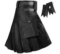 Hybrid Utility Kilts for Men Scottish Traditional Kilt with Flashes (Gray Highlander, 38-40)