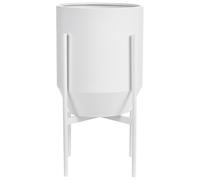 Elevated Plant Pot HYBRIDUM Metal 33 cm White