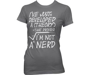 Hybris A Theory I'm Not A Nerd Girly Tee Damen T-Shirt Dark-Grey