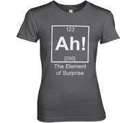 Hybris Ah The Element Of Surprise Girly Tee Damen T-Shirt Dark-Grey