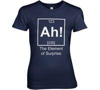 Hybris Ah The Element Of Surprise Girly Tee Damen T-Shirt Navy