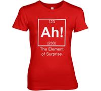 Hybris Ah The Element Of Surprise Girly Tee Damen T-Shirt Red