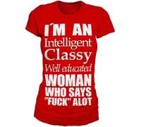 Hybris An Intelligent, Classy Woman Girly T-Shirt Damen Red
